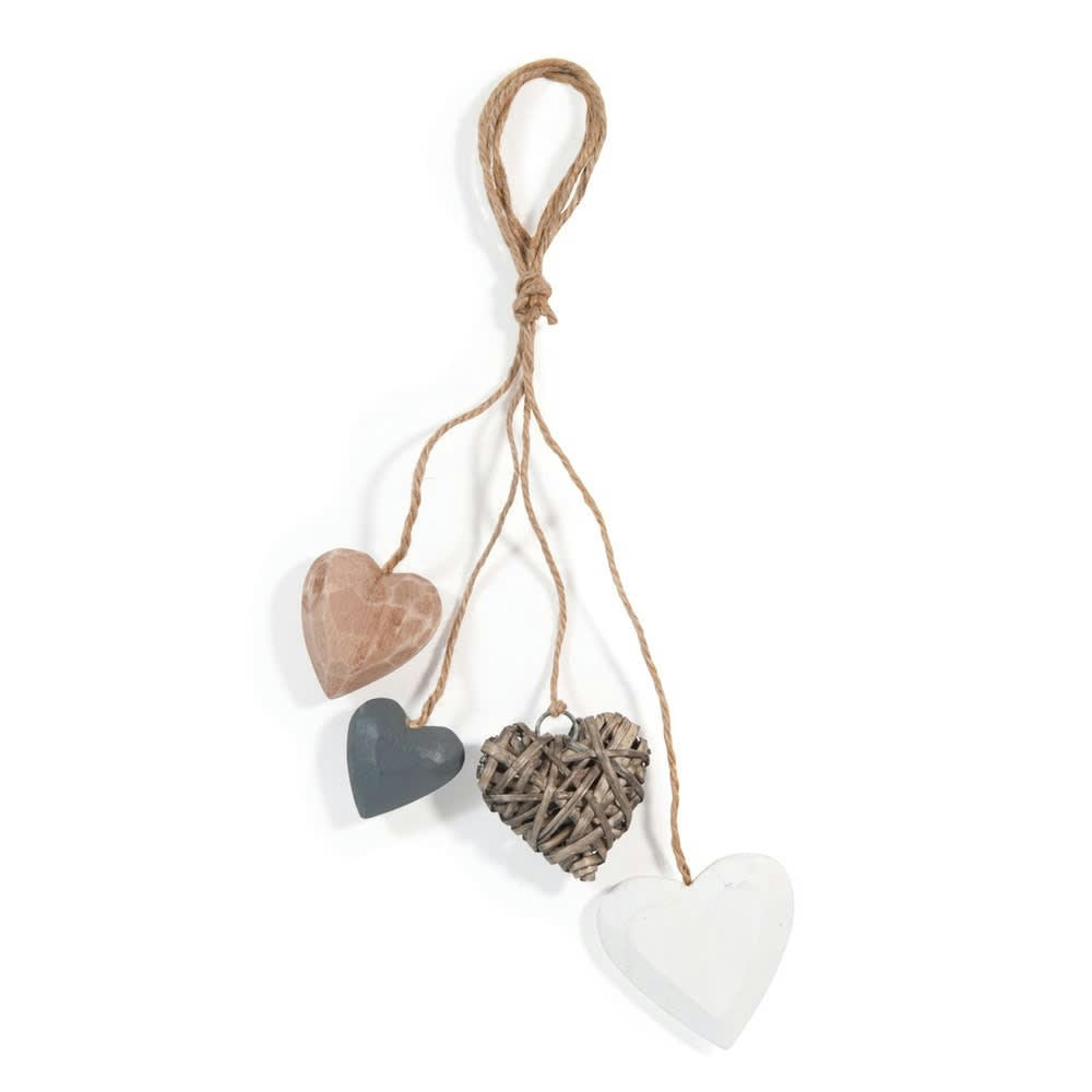 Bastide - Déco 4 cœurs multicolore BASTIDE