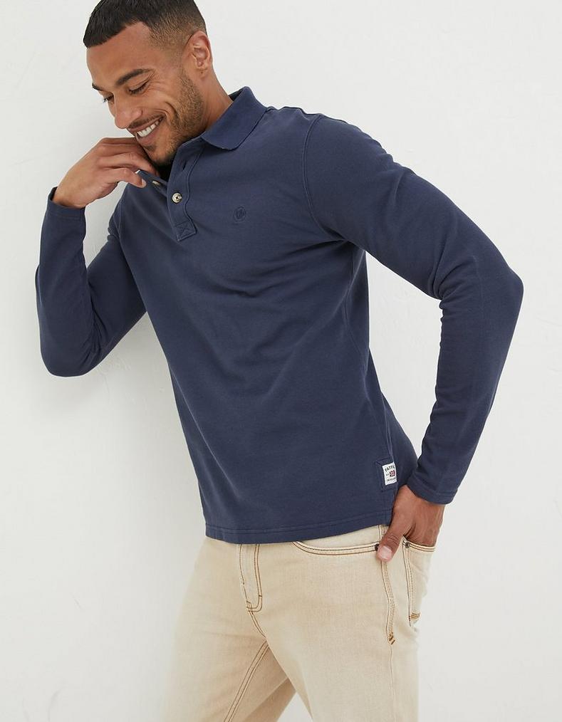 Long Sleeve Organic Pique Polo