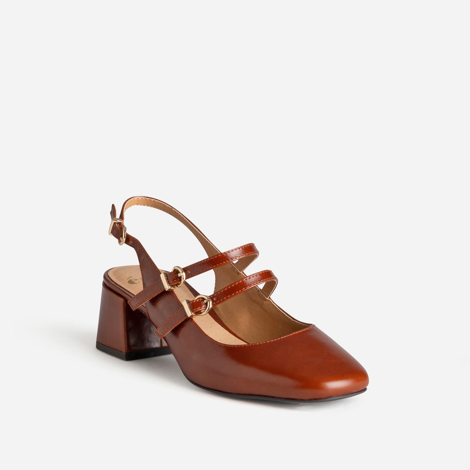 Babies slingback cognac cuir