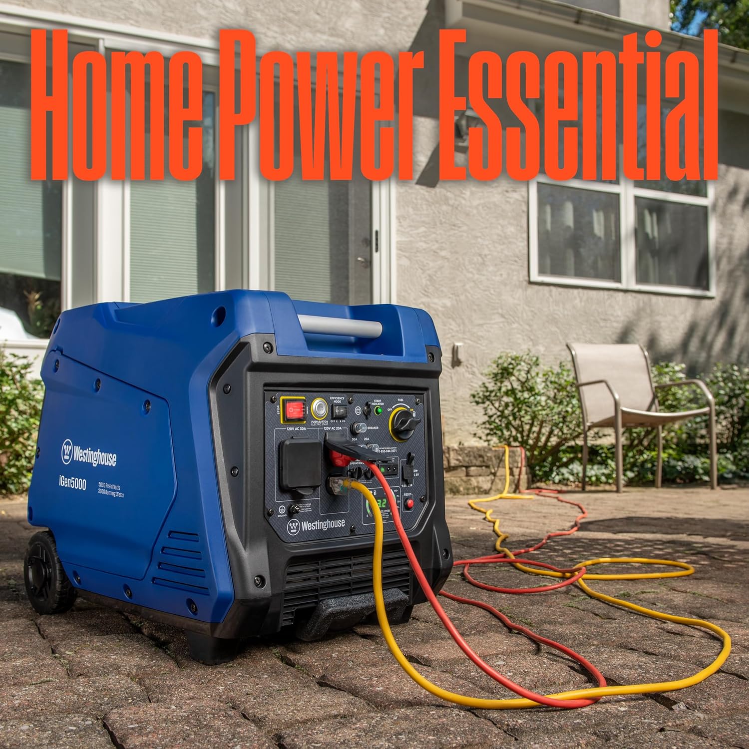 Westinghouse 5000 Peak Watt Super Quiet Portable Inverter Generator  Remote Electric Start with Auto Choke  Wheel & Handle Kit  RV Ready  Gas Powered  Parallel Capable