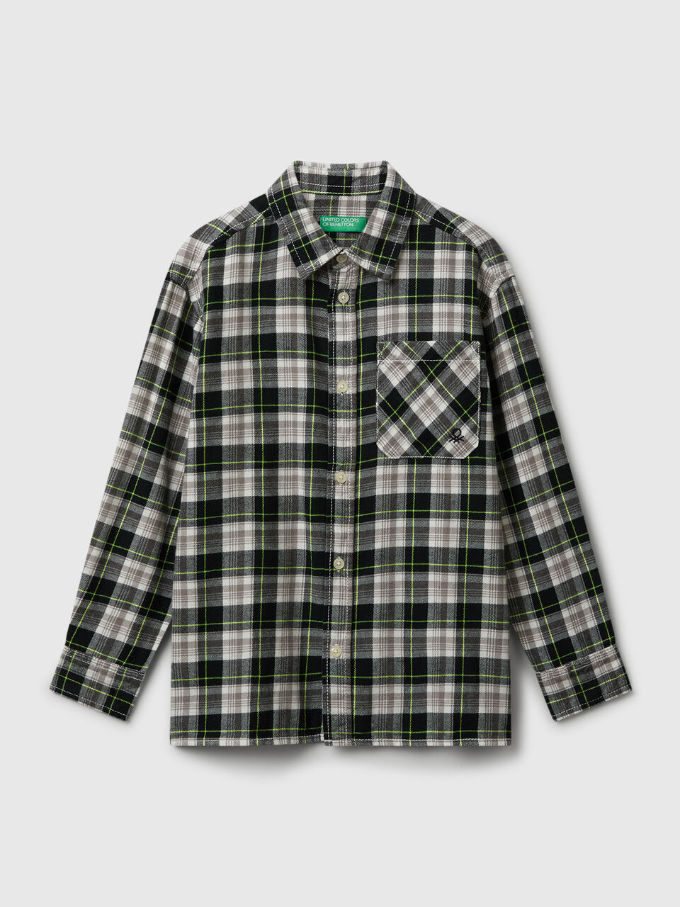 Plaid shirt in 100% cotton