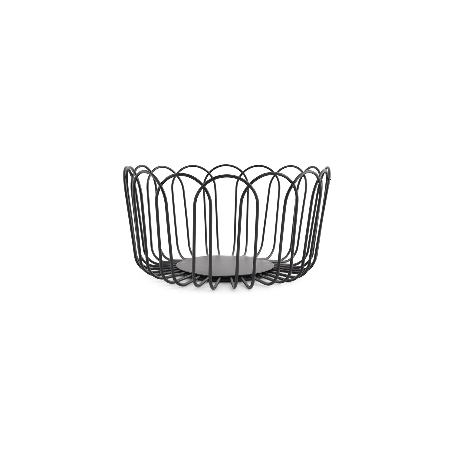 Ona - Draadmand 19xH10cm zwart Flores