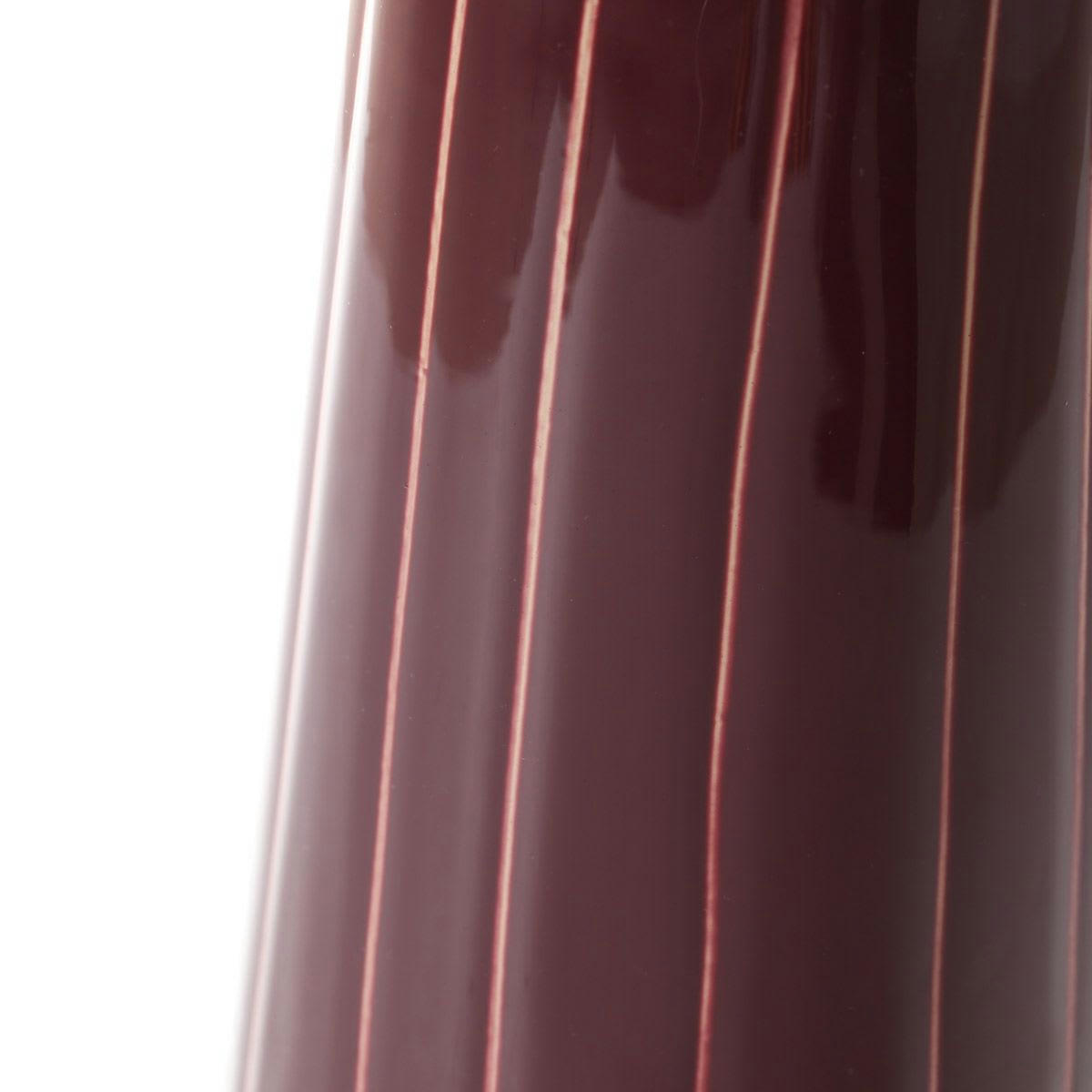 FYNN - Vase violet rayé en fer émaillé