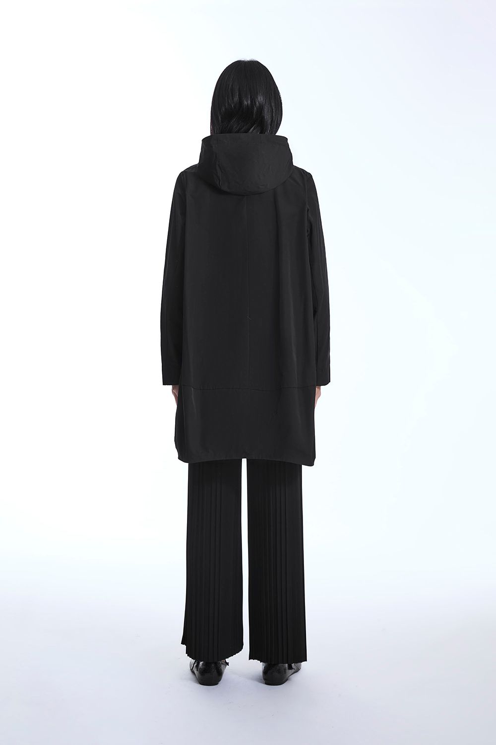 James Lakeland Hooded Black Raincoat