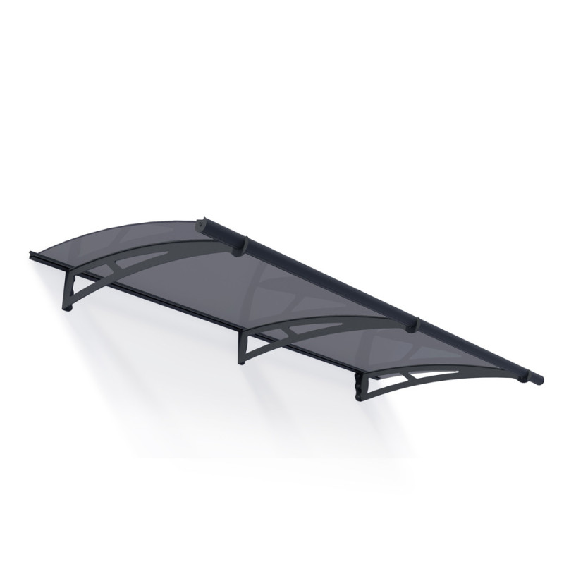 Marquise de porte Aquila gris foncé 205,5 x 91,5 cm CANOPIA