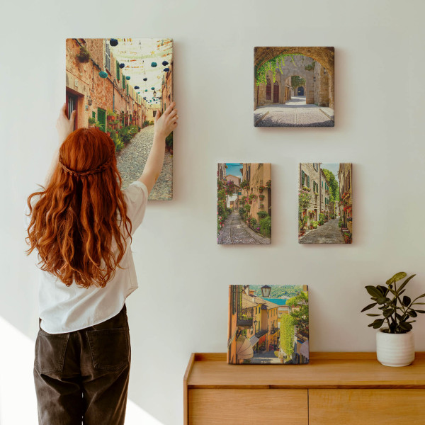 Obraz canvas 5 części Uliczki i rośliny|20x30, 30x30, 40x60|Wallfluent