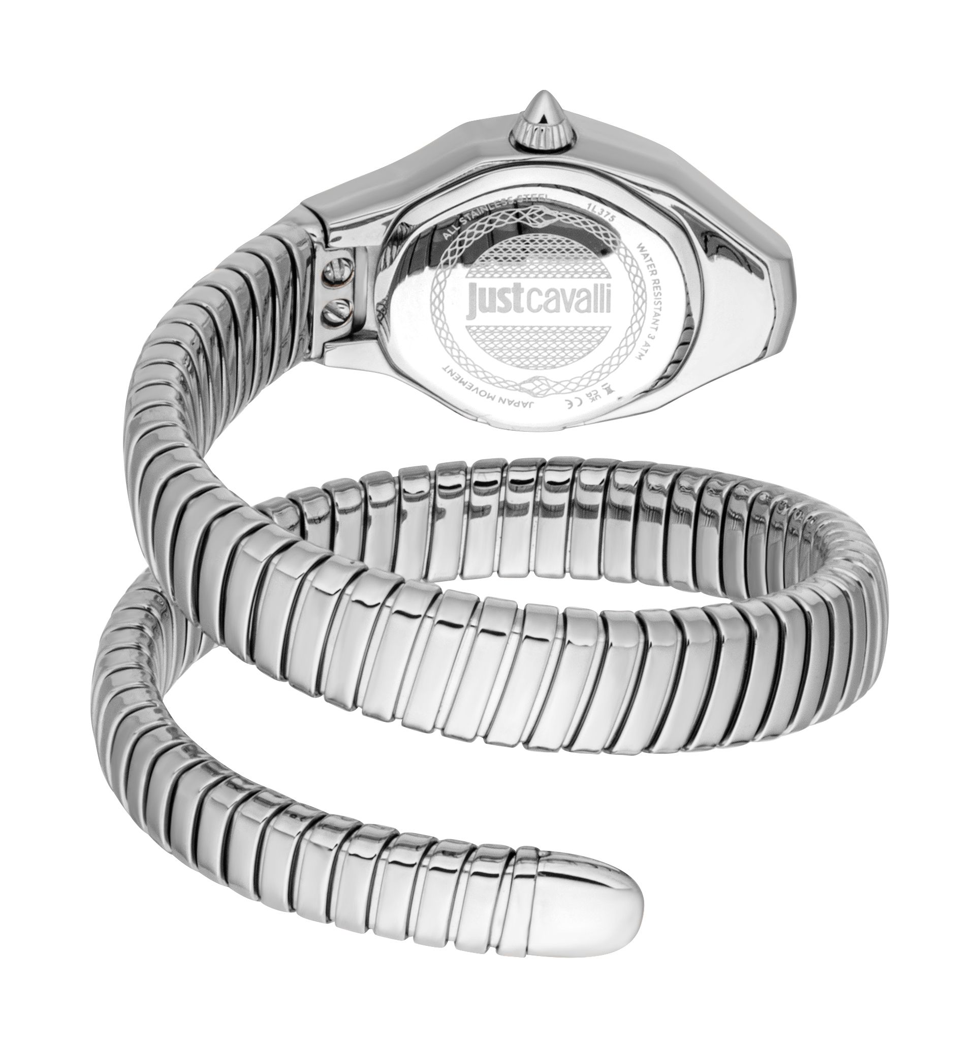 Just Cavalli Women's Snake 316L Stainless Steel Black Dial Watch