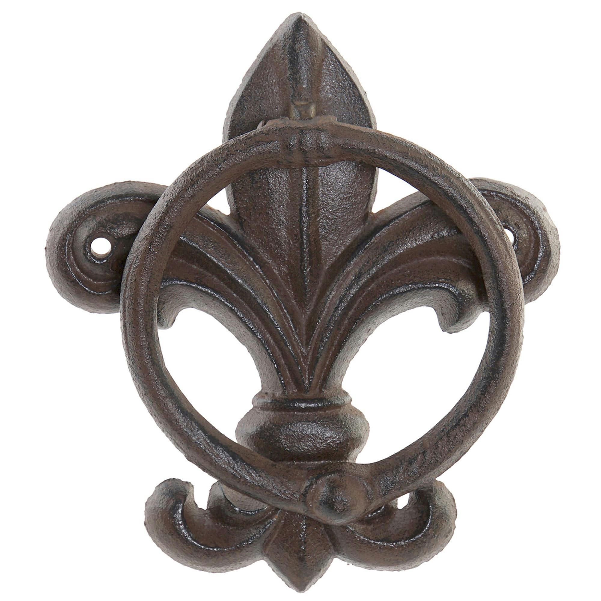 - Heurtoir de porte fleur de lys en fonte 14x3x16cm