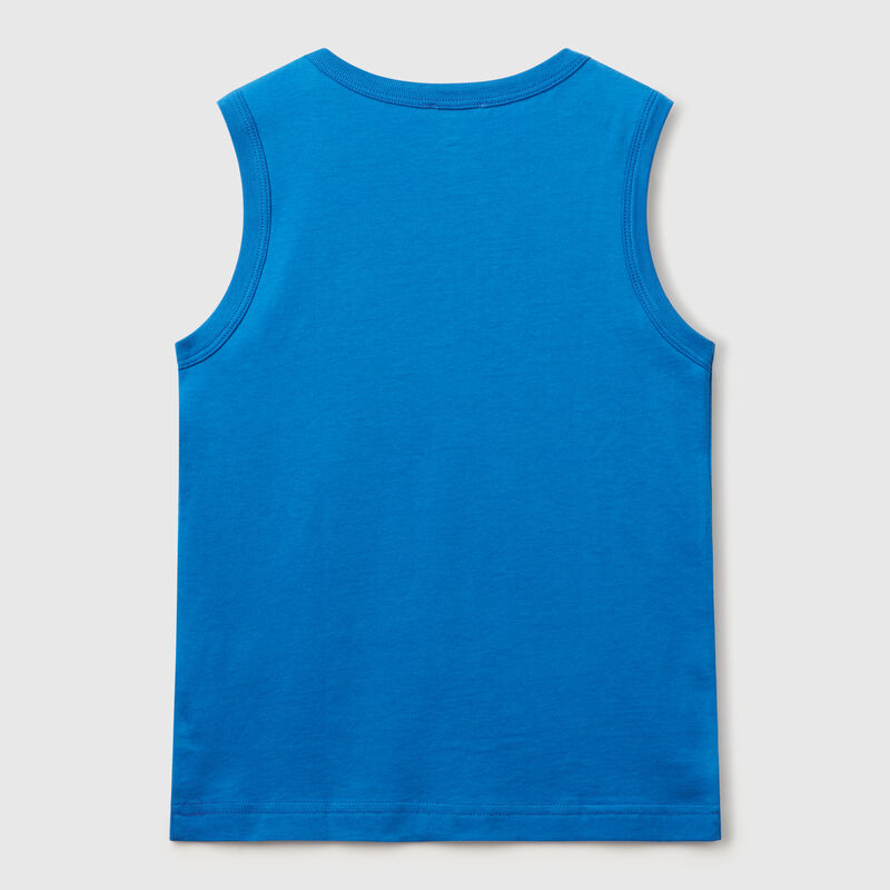 Tank top in 100% organic cotton with logo