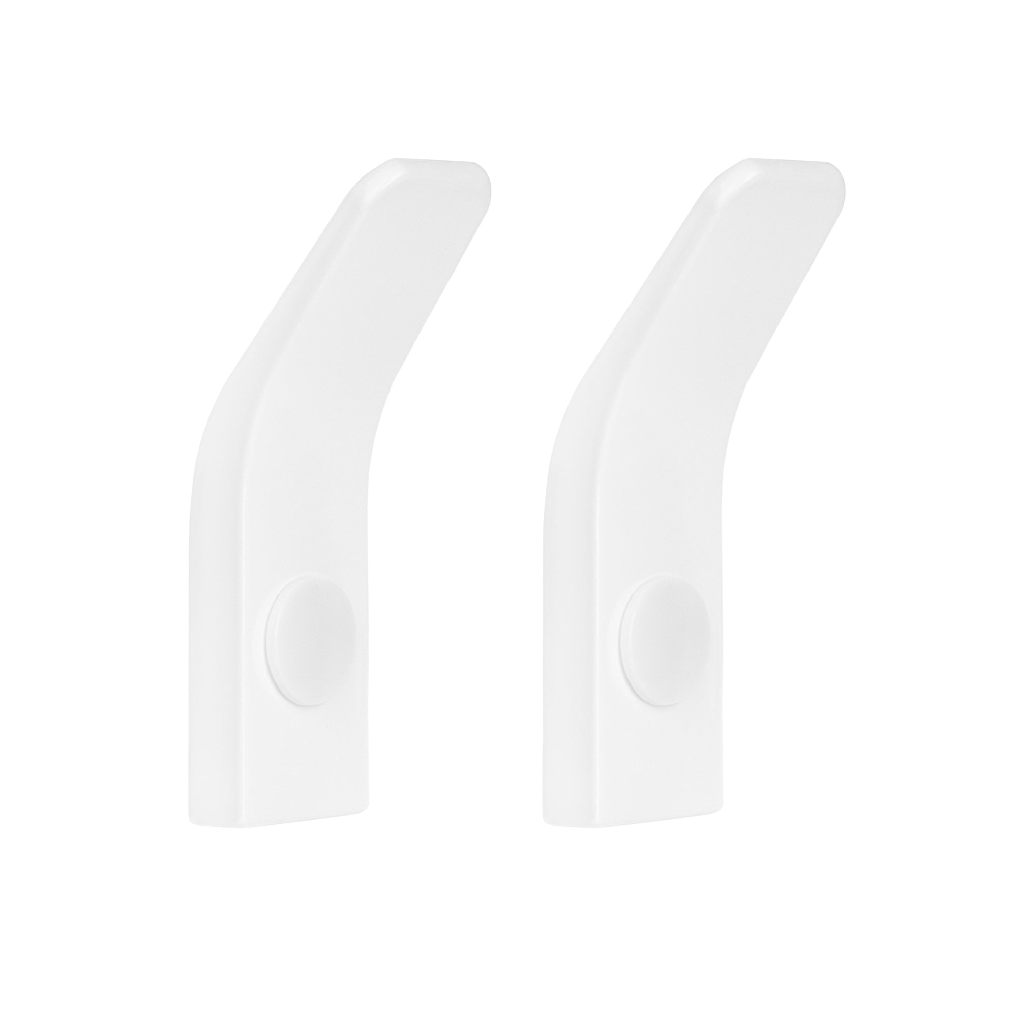 QUVIO Haakje metaal wand - Wit - Set van 2