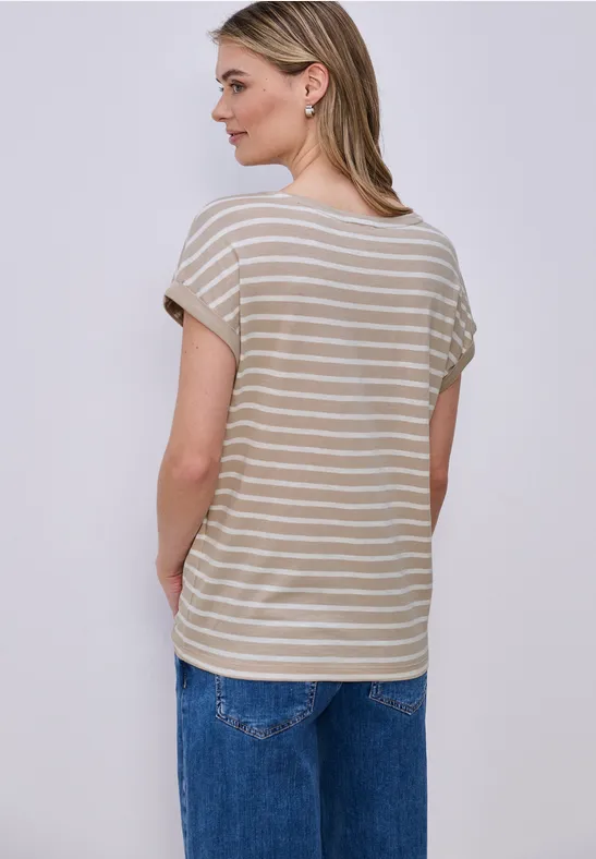 Dropped Shoulder T-Shirt mit Streifen