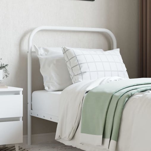 NNEVL Metal Headboard White 90 cm