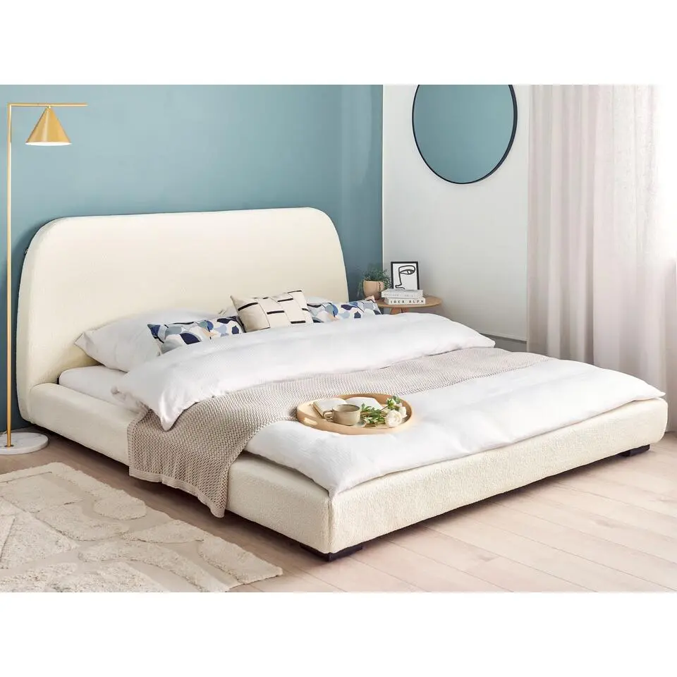 ROISEL - Tweepersoonsbed - Cr&egrave;me - 180 x 200 cm - Boucl&eacute;