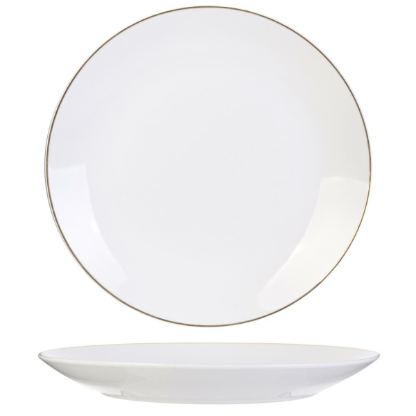 Talerz Pearl Gold 27cm biały