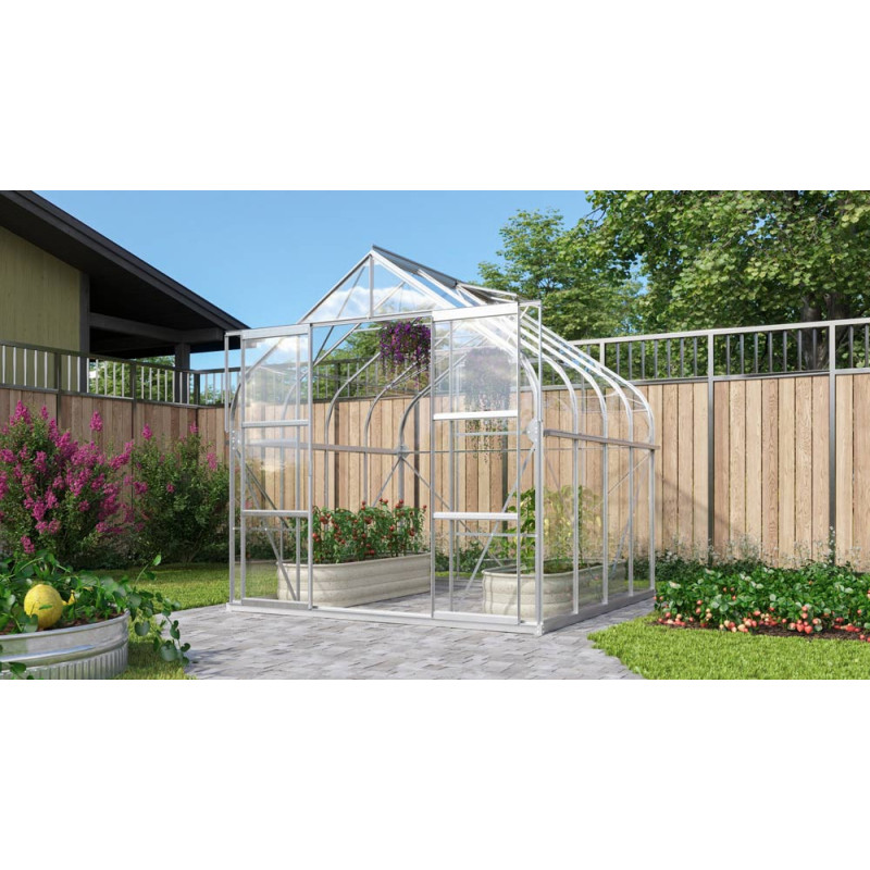 Serre en verre Dione aluminium anodisé 6,7 m² VITAVIA