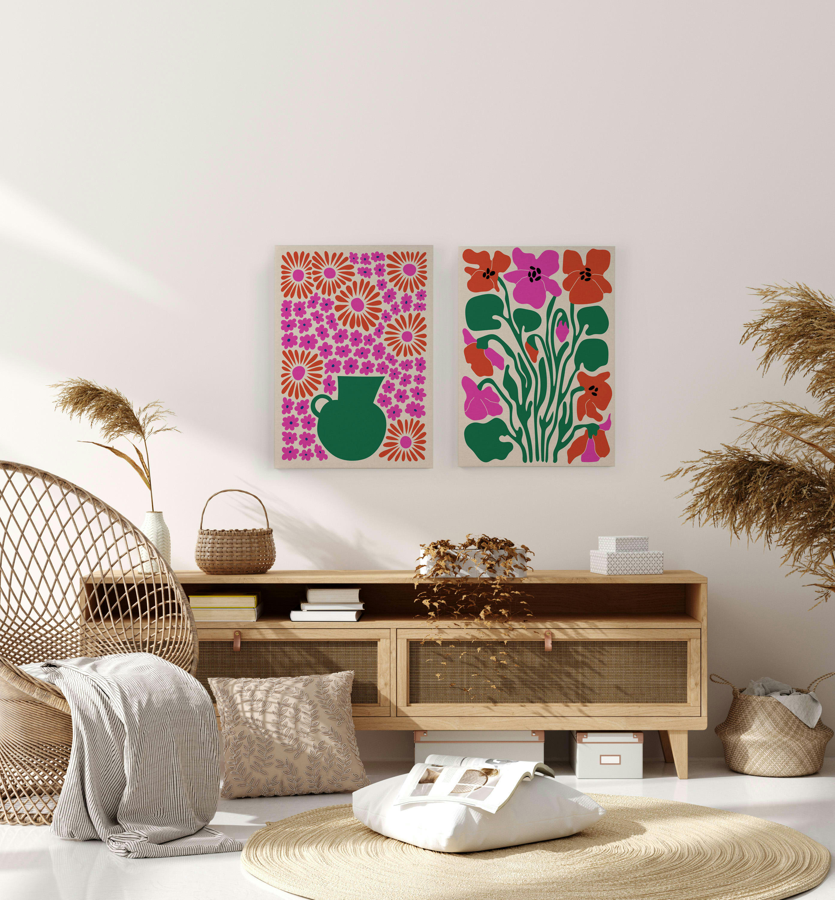 BLOOM - Peinture sur toile 60x40 imprimé HD floraison