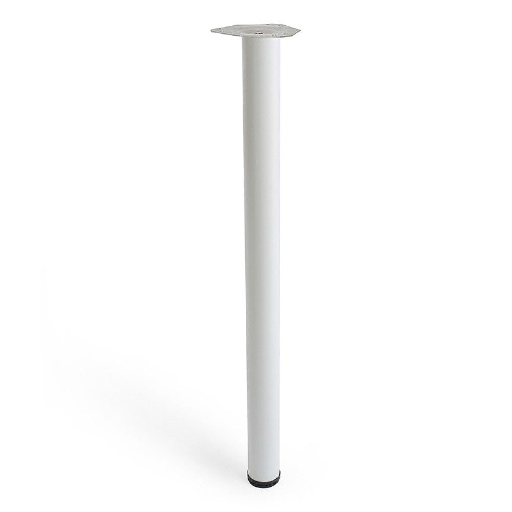 MØBELBEN REI STÅL Ø60X870MM HVIT