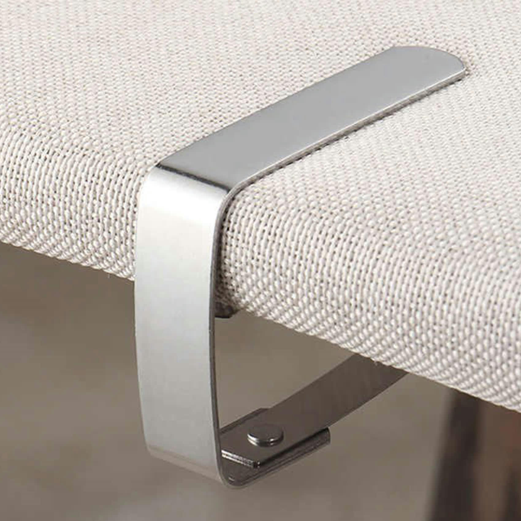 - 4 pinces à nappe inox argent 4x5 cm