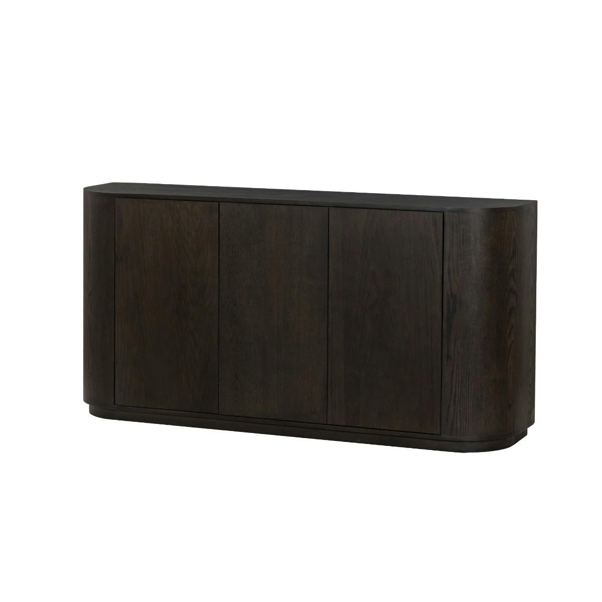 Buffet moderne 3 portes en chêne brun LOREN