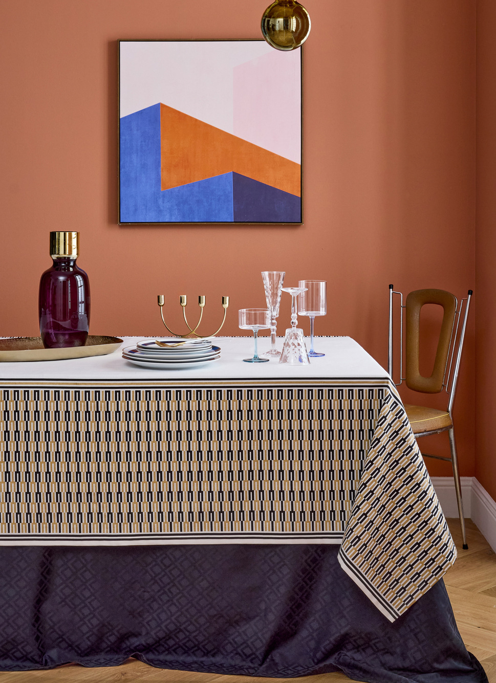 VASE COLORÉ DORÉ VIOLET