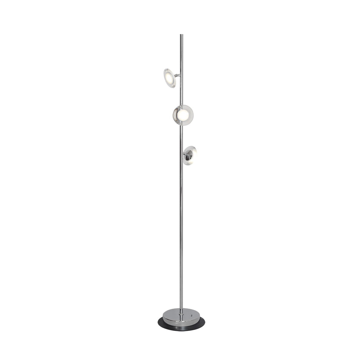 Lampa podłogowa ELLIPSE chromowana LED 3x15W Neutralna biel 1050lm Milagro