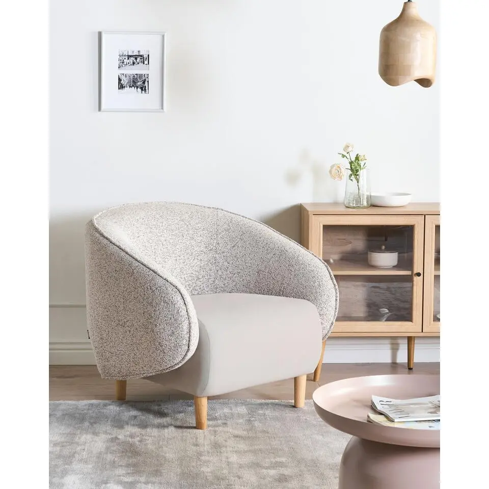 UMEA - Fauteuil - Lichtbeige - Polyester
