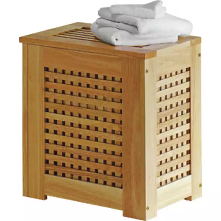 Habitat 67 Litre Wooden Laundry Bin - Natural