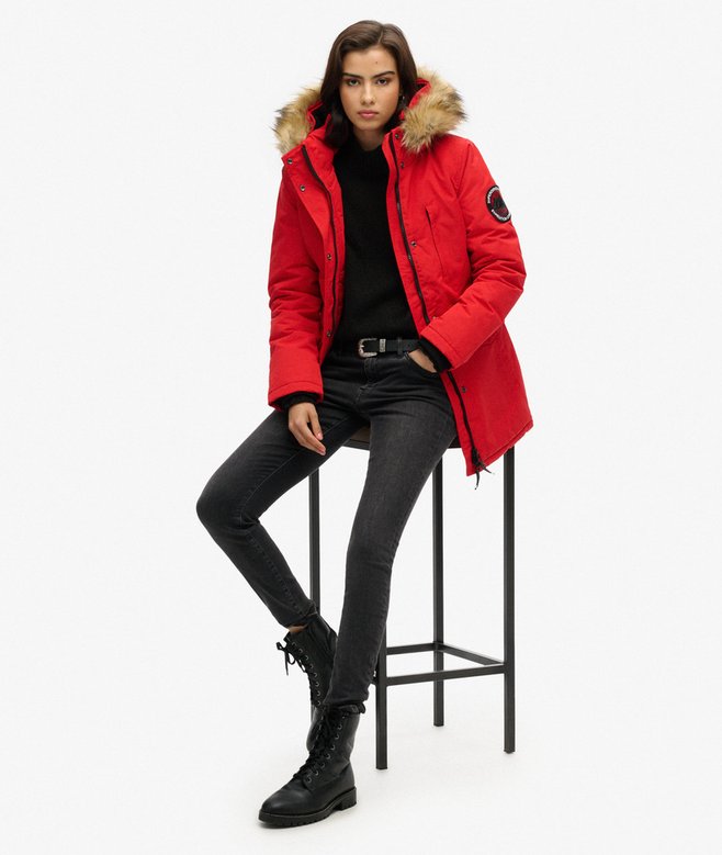 Hooded Everest Faux Fur Parka Coat