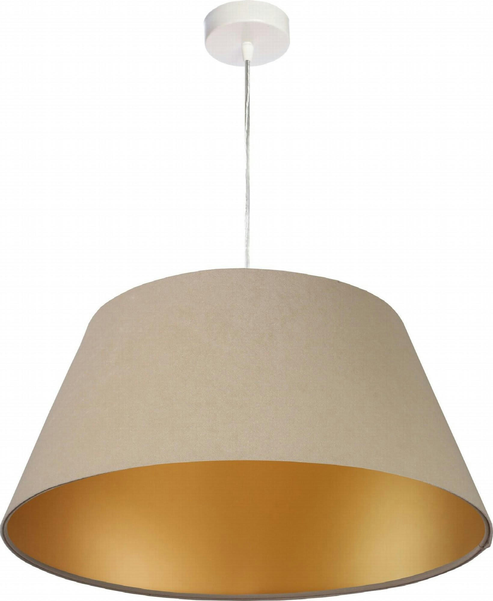 BIG BELL - Suspension Tissu Marron 50x50x102 cm