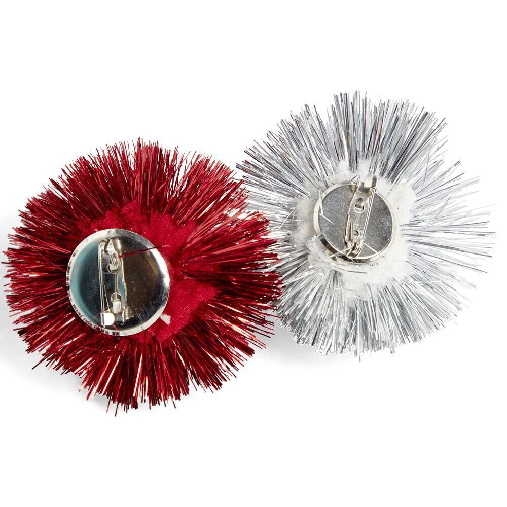 Badge pompon No&euml;l x4