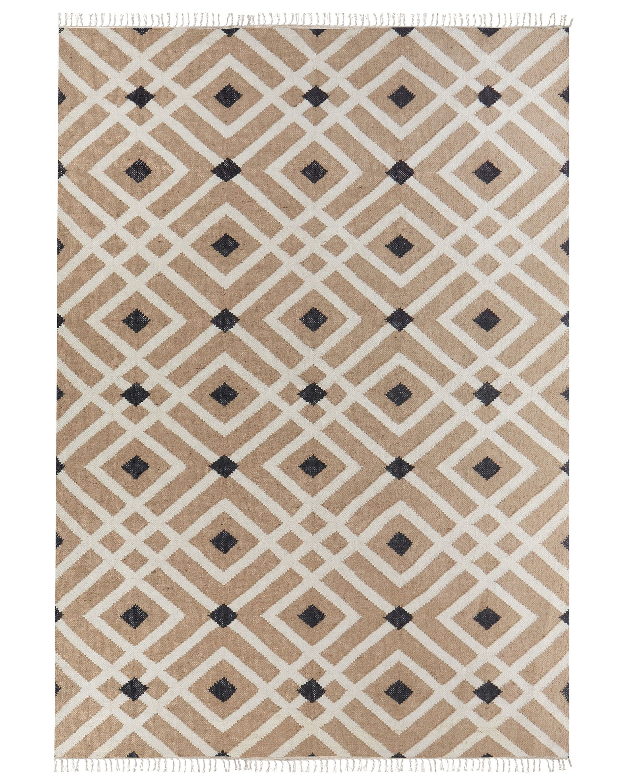 Dywan jutowy pleciony 200 x 300 cm beżowy