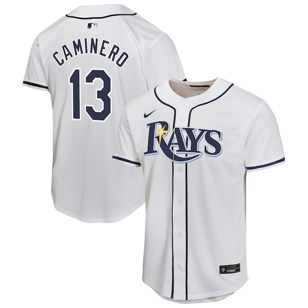Junior Caminero Tampa Bay Rays Nike Youth Home Player Game Jersey - White
