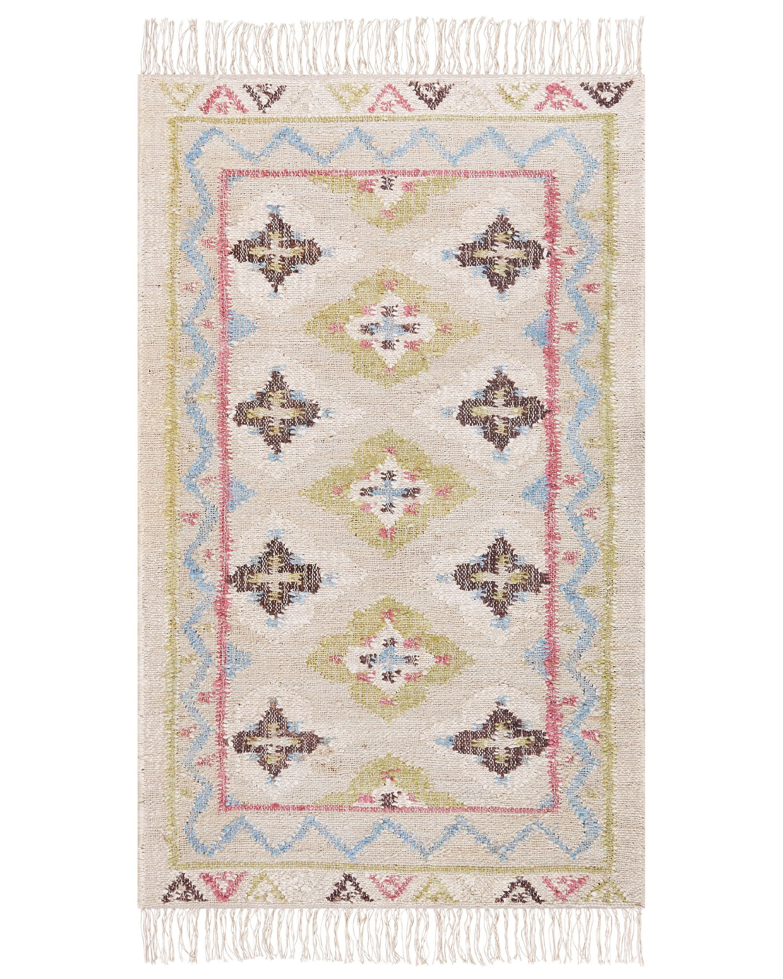 Dywan z juty pleciony 80x150 cm wielokolorowy