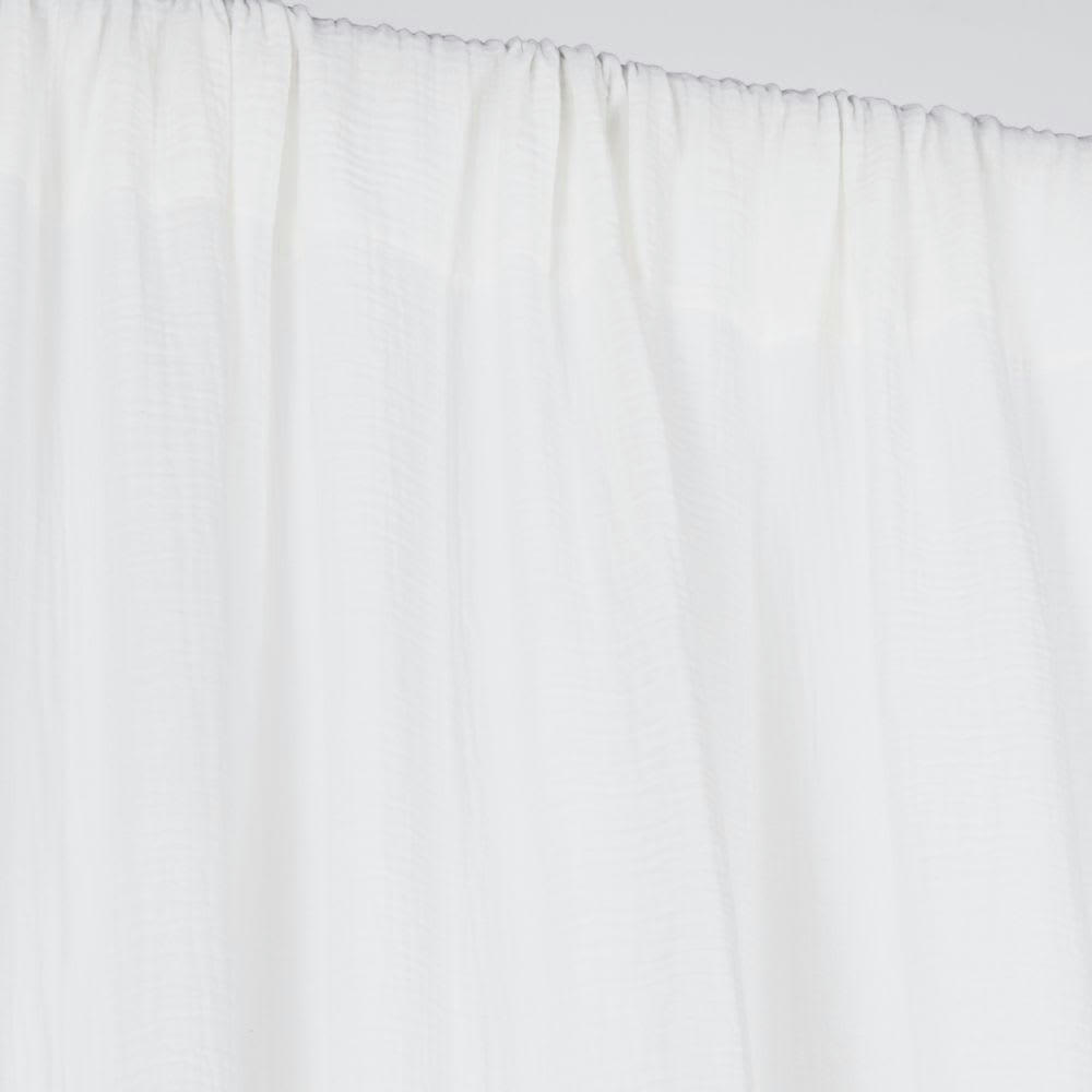 - Rideau à l'unité en gaze de coton biologique ecru 110x250