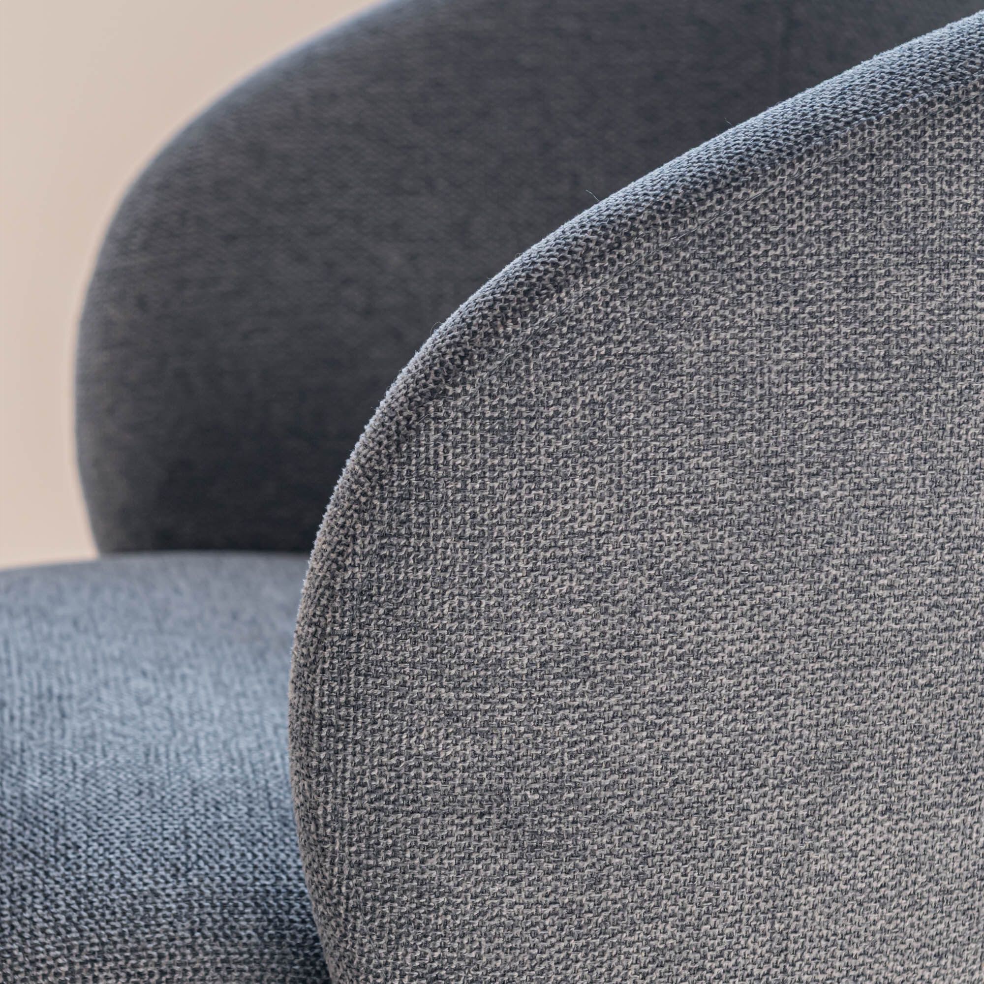 ELZIAS - Chaise de repas pivotante avec accoudoirs en tissu - gris