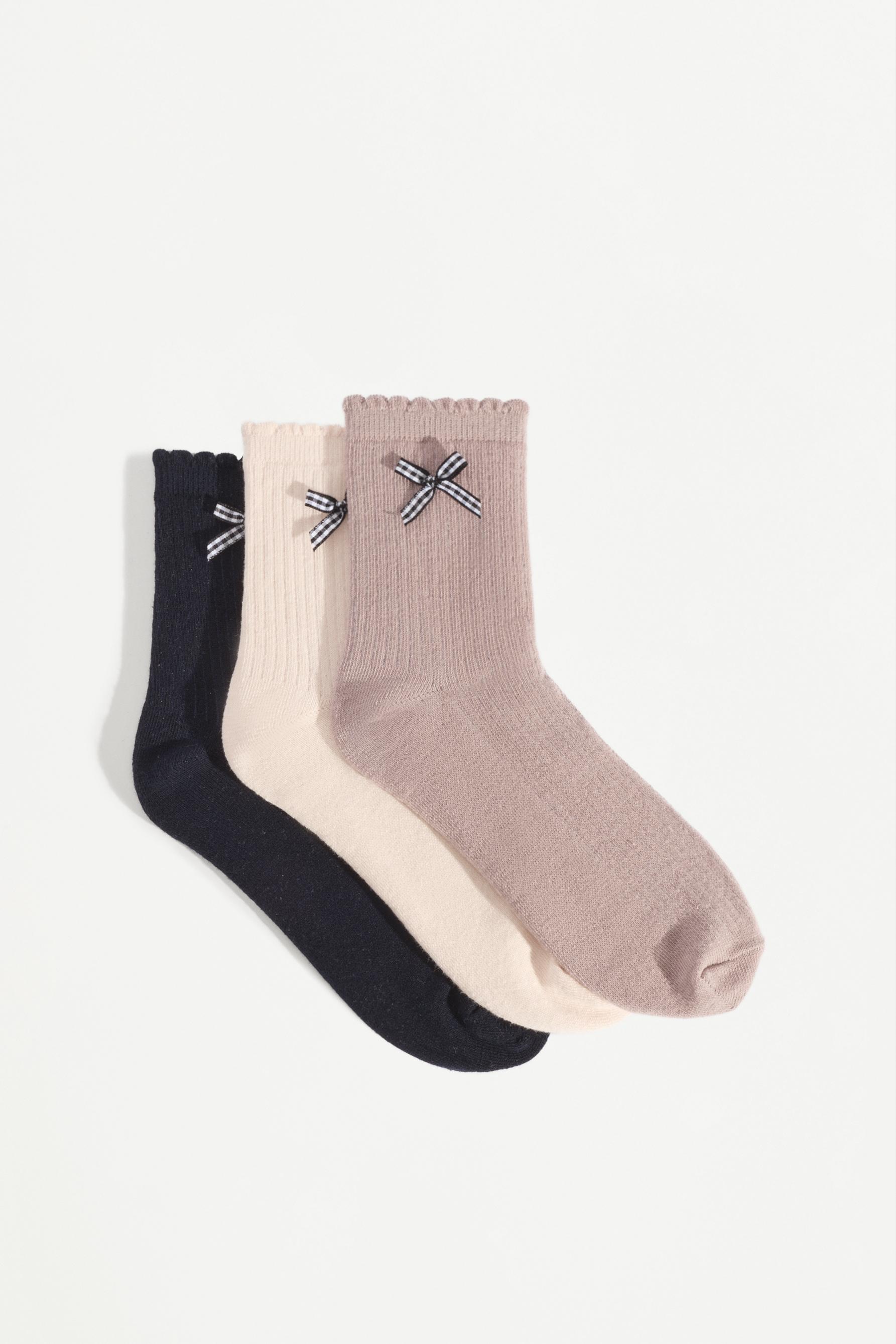 Calcetines cortos lazos (Pack 3)