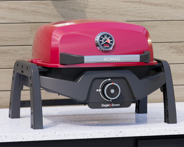 Ziggy Elite Nomad Single Burner Flame Failure BBQ - Chilli Red