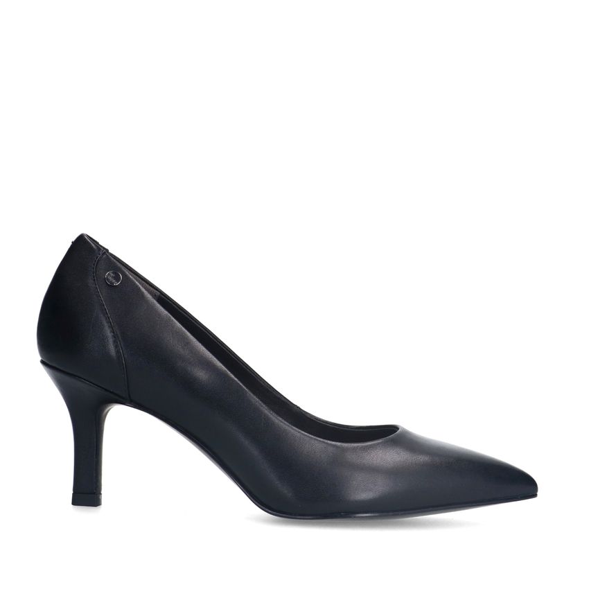 No Stress Zwarte leren klassieke pumps