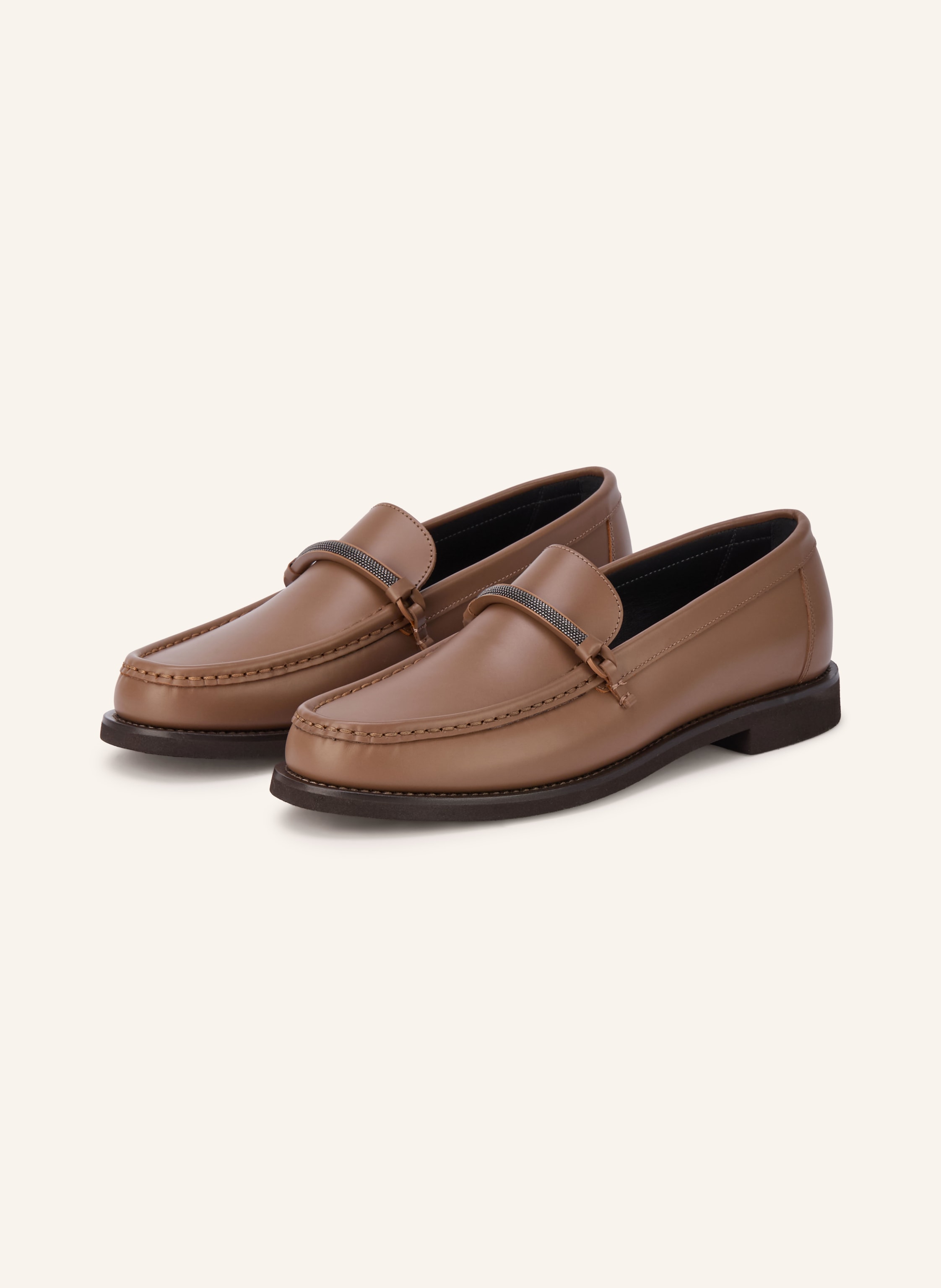 BRUNELLO CUCINELLI Loafer mit Schmuckperlen