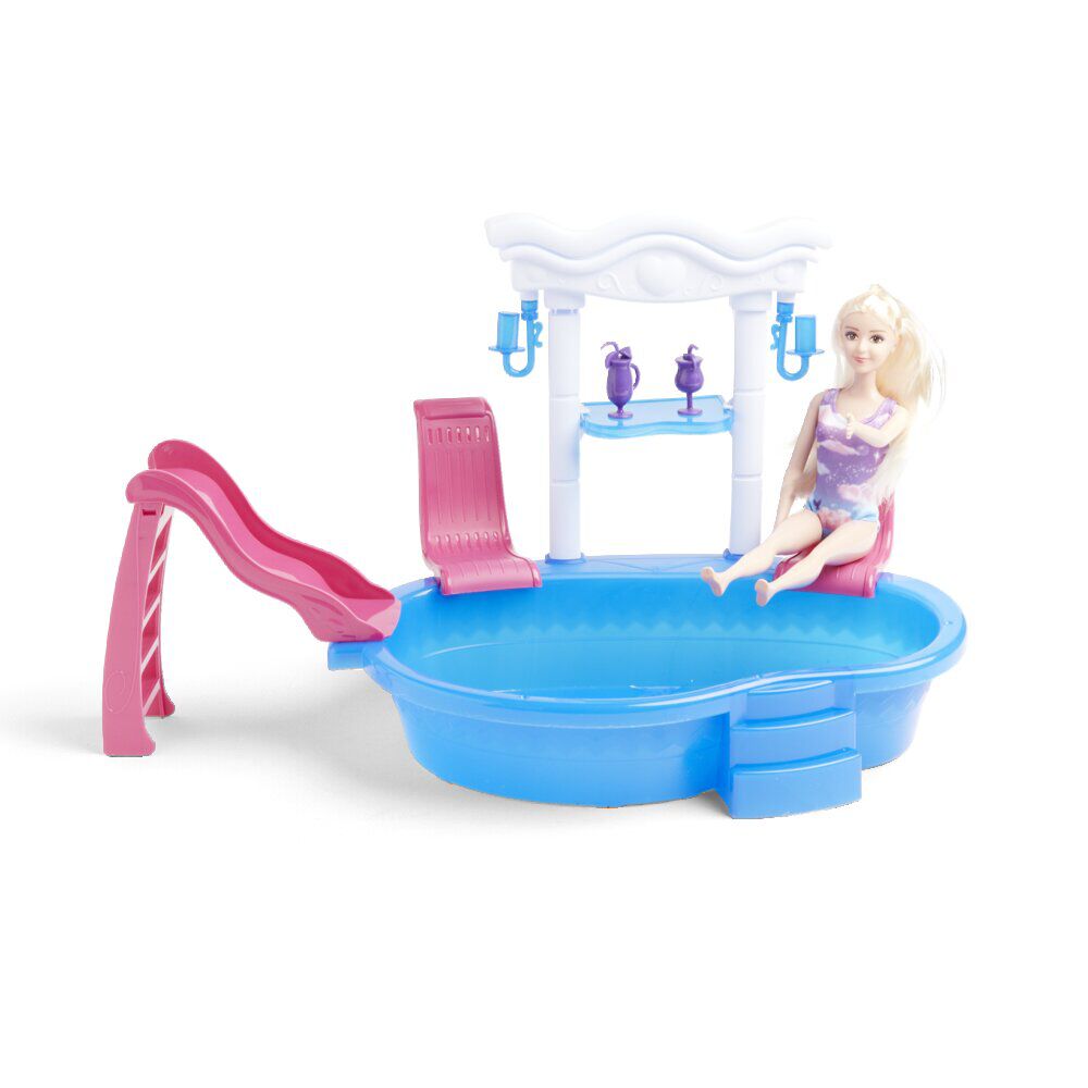 Poupée Elly avec accessoires piscine