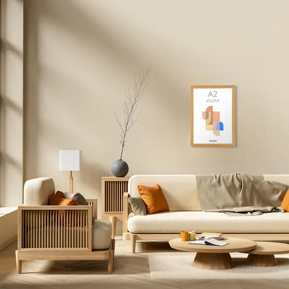 Fotokader A2 Formaat - Fotolijst - 42 x 59,40 cm - MDF - Warme eik