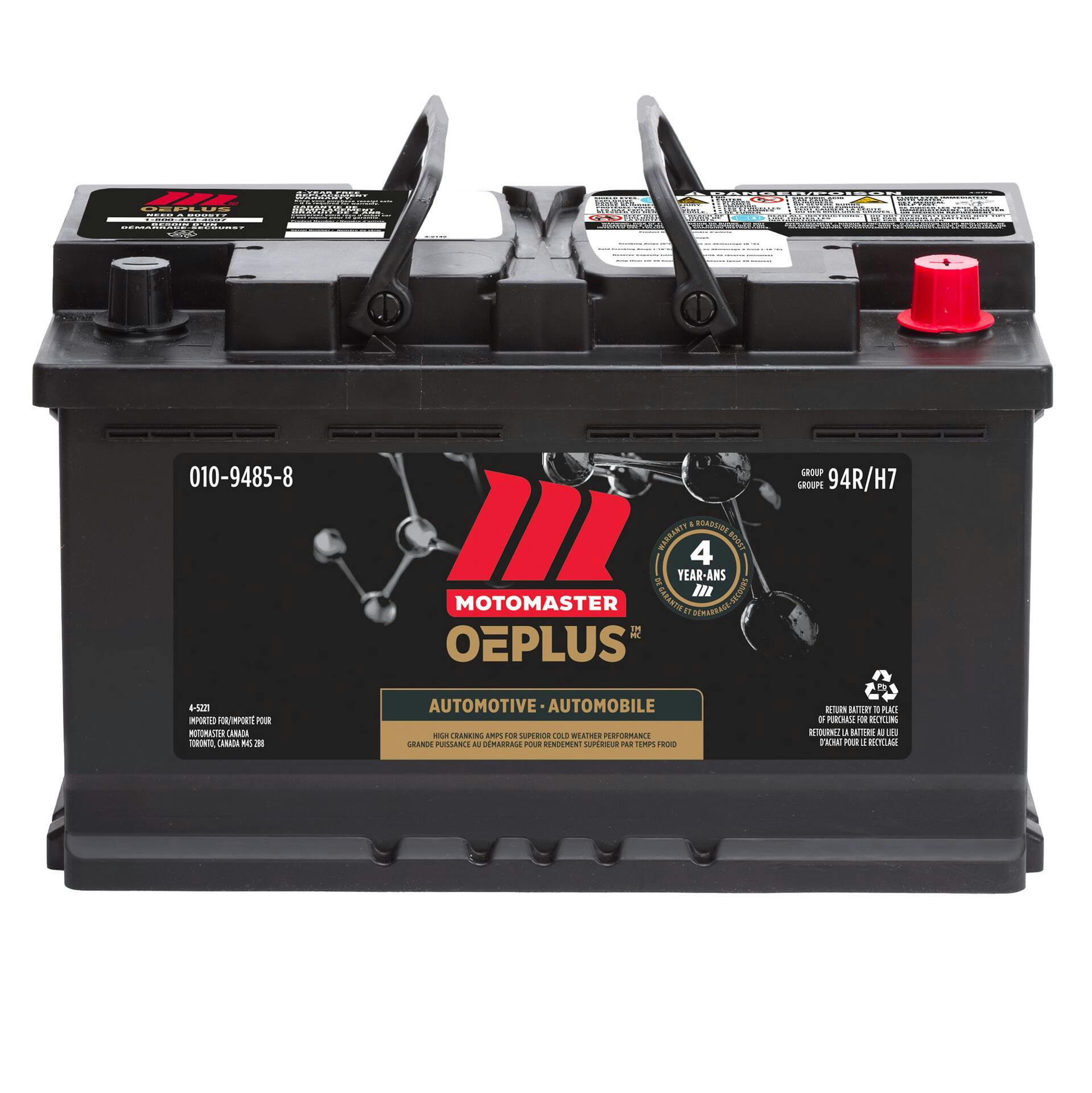MOTOMASTER OEPLUS Group Size 94R (H7/L4) Battery, 790 CCA