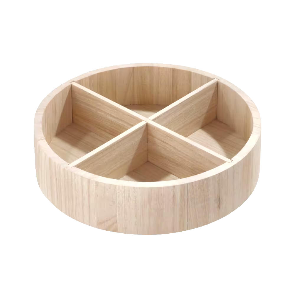The Home Edit by iDESIGN Divided Spinner Turntable with Removable Divider