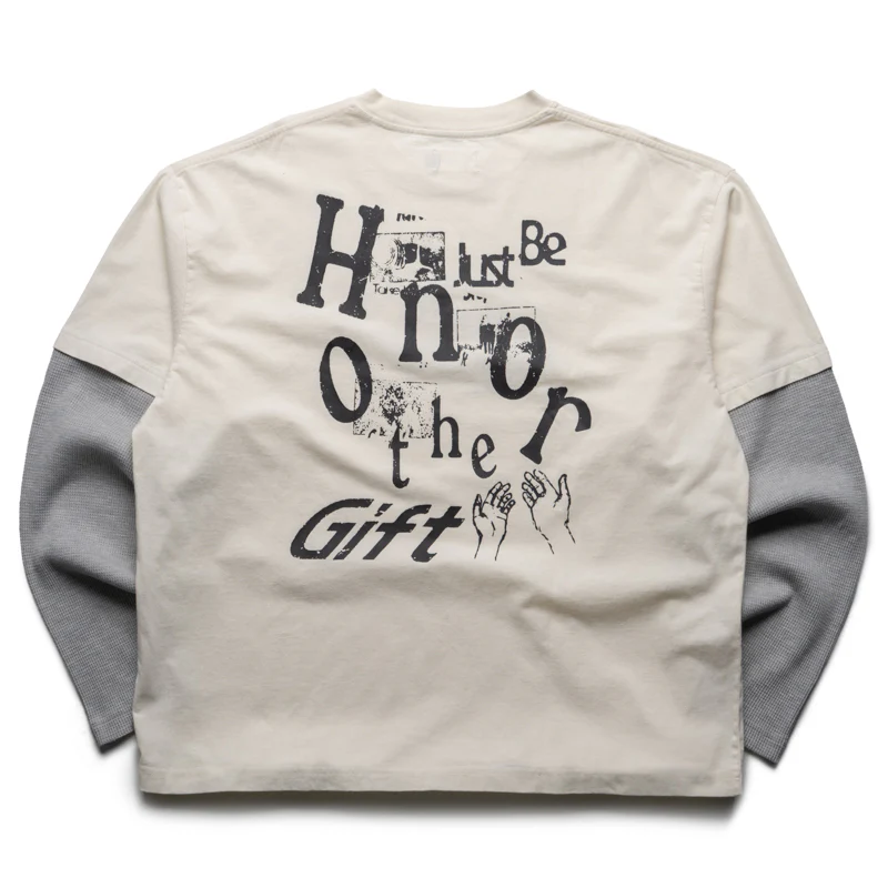 Honor The Gift Just Be L/S Tee - White