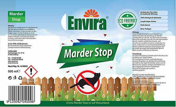 Envira Spray Anti Martres Protection Rapide et Efficace 500ML