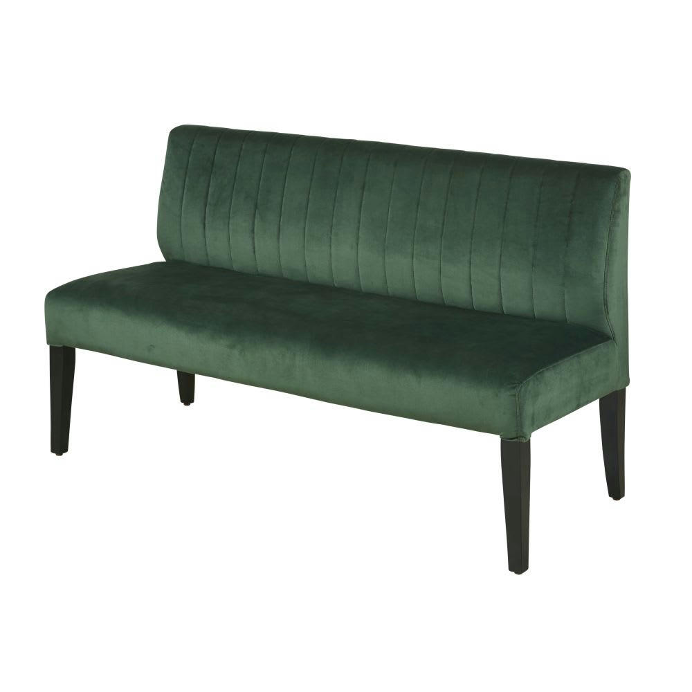 Hyannis BUSINESS - Banquette professionnelle 2 places en velours vert foncé