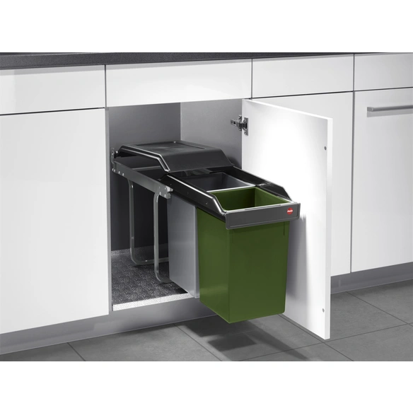 Einbau-Abfalleimer »Multi-Box duo«, grau/anthrazit, 28 l