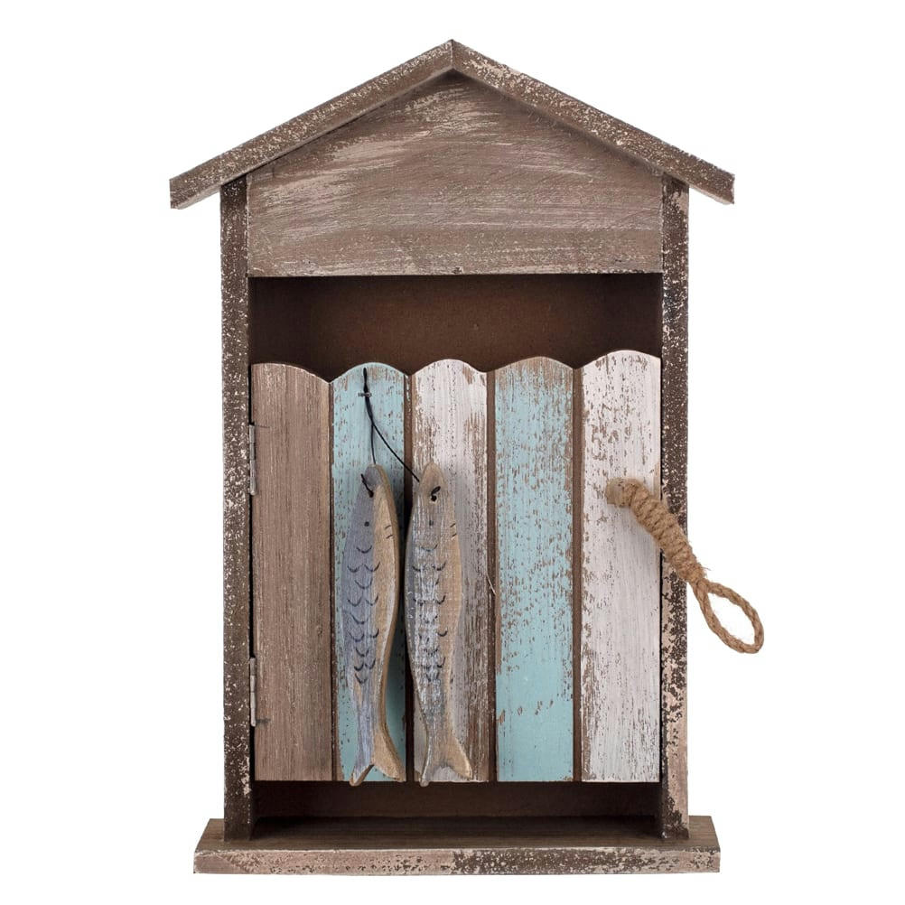 - Coffret à clefs en bois thème marin