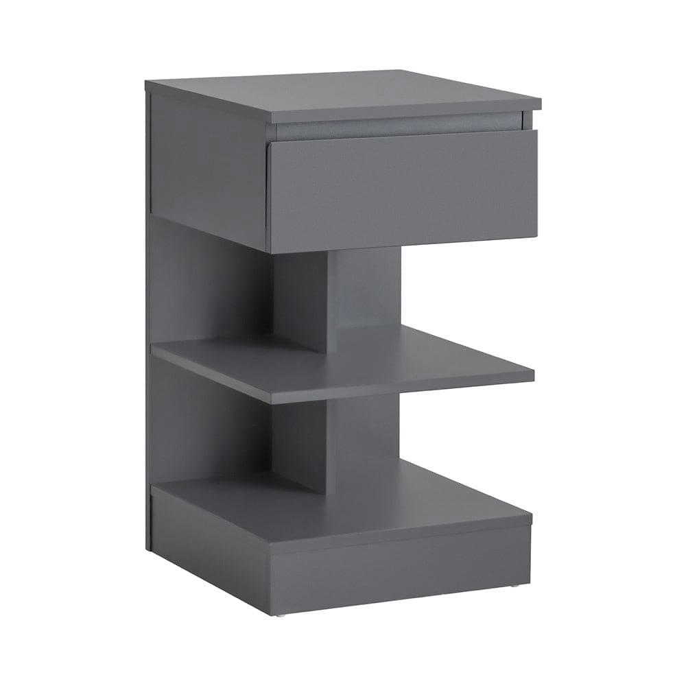 - Table de chevet 1 tiroir en aggloméré gris