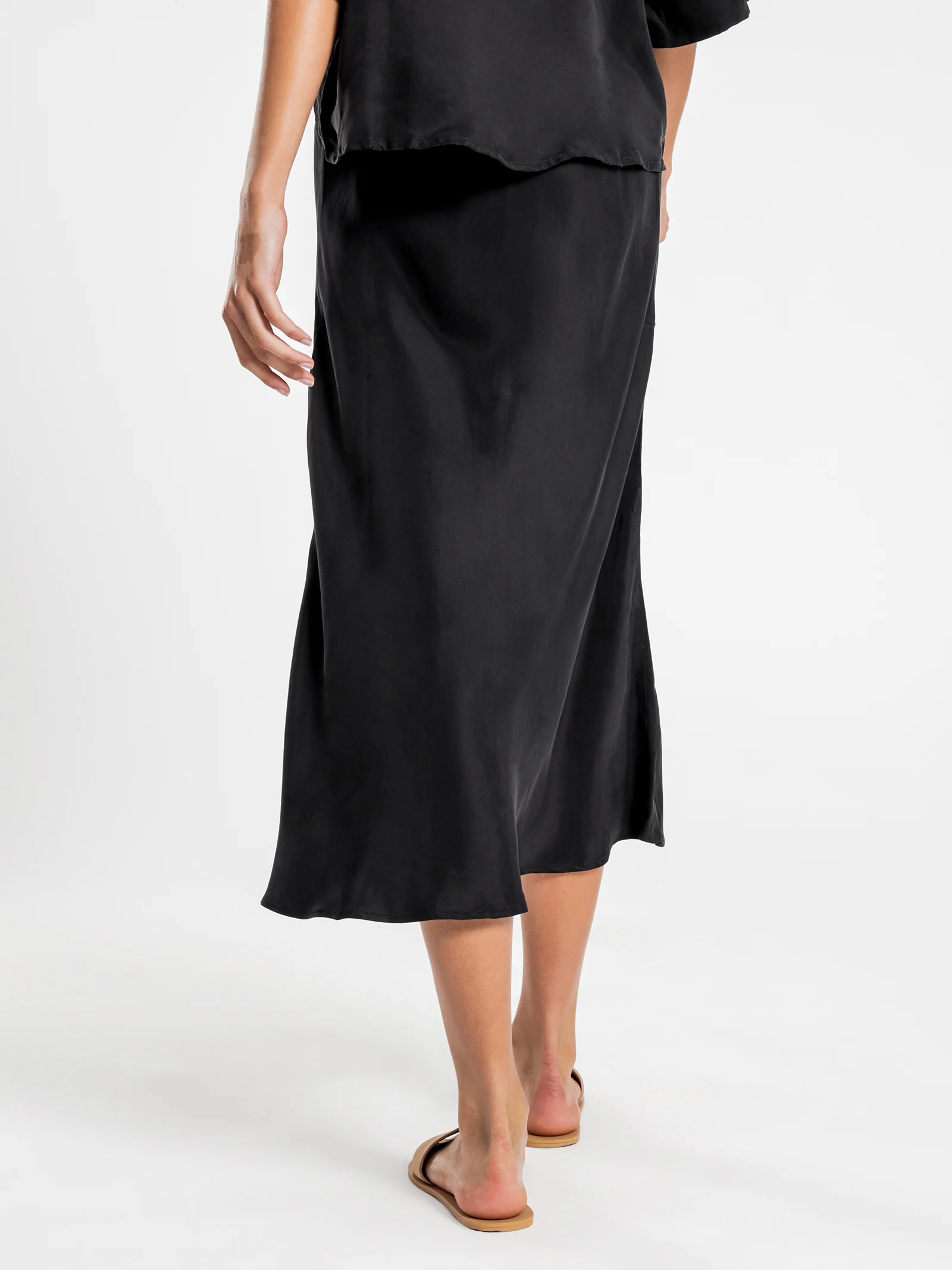Esme Cupro Midi Skirt